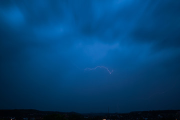 Dark Clouds on sky with motion blur effect