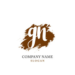 GN Initial handwriting logo vector	