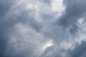 Fototapeta na wymiar drak Sky clouds before rain
