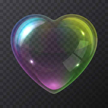 Soap bubble heart