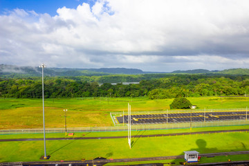 View of Panama Canal from cruise ship