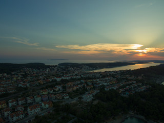 Arial view of veli losinj croatia