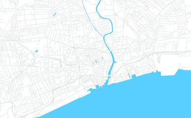 Kingston upon Hull, England bright vector map