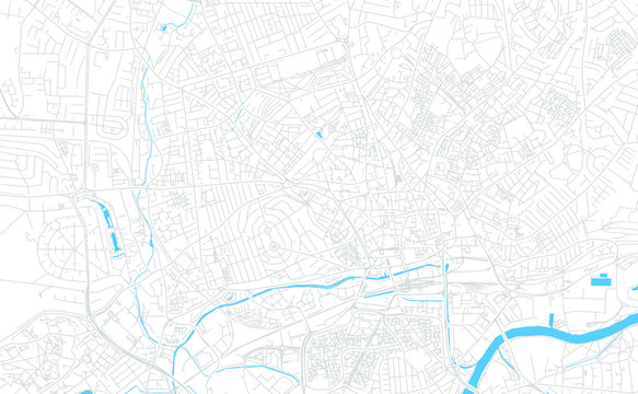 Nottingham, England Bright Vector Map