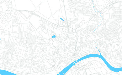 Fototapeta na wymiar Newcastle upon Tyne, England bright vector map
