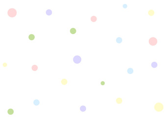 Abstract white template wallpaper with pale round colorful spots