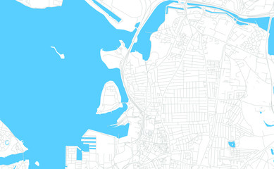 Portsmouth, England bright vector map