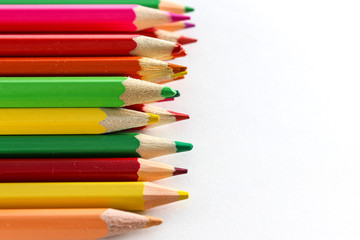 Colour pencils. Rows. Stripes. Lines
