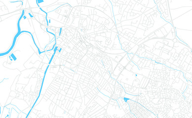 Fototapeta premium Gloucester, England bright vector map