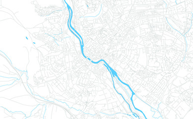 Exeter, England bright vector map