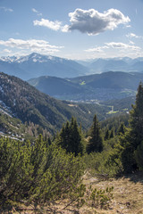 Fototapeta na wymiar Alps in the vicinity of Seefeld. Seefeld, Tyrol, Austria