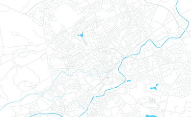 Fototapeta premium Blackburn, England bright vector map