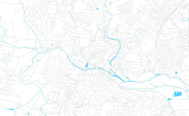 Chelmsford, England bright vector map