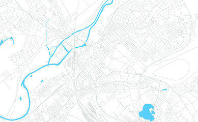 Doncaster, England bright vector map