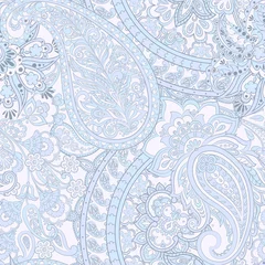 Gordijnen Paisley Sier naadloos patroon. Kalamkari vector stof achtergrond © antalogiya