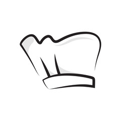 Vector chef hat. Baker cap isolated on white background.