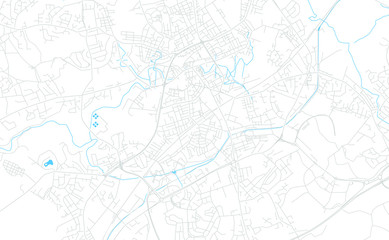 Rochdale, England bright vector map