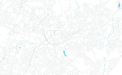 Oldham, England bright vector map