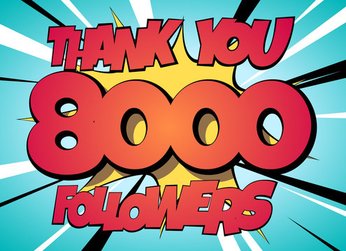 Thank You 8000 followers Comics Banner