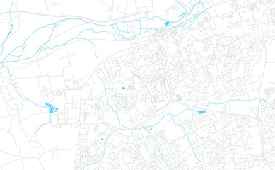 Fototapeta premium Harlow, England bright vector map
