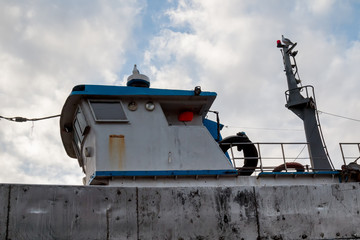 Detail of a boat with a pilothouse © yassmin