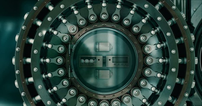 Render of the vault door. video. 3D
