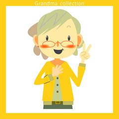 シニア女性　笑顔