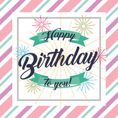 Obraz premium happy birthday celebration card icon