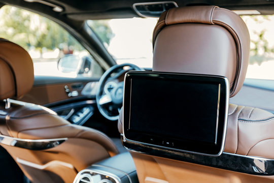 Tambov, Russia-June 28, 2018: interior of a modern luxury car Mercedes-Benz.