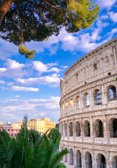 Obraz premium The Colosseum located in Rome, Italy..