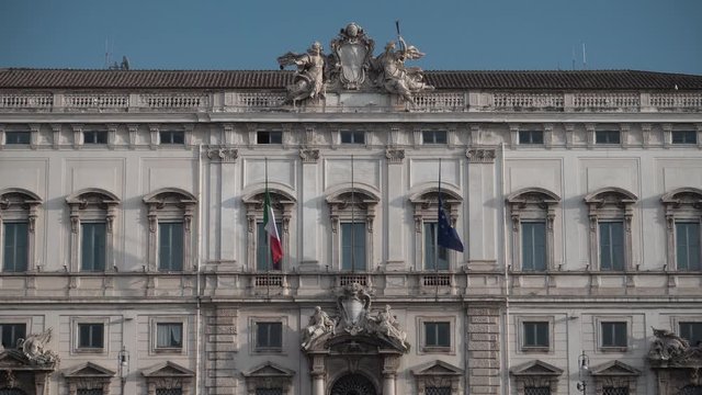 Roma, italia. Palazzo della Consulta. Particolari
