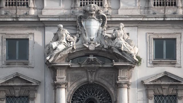 Roma, italia. Palazzo della Consulta. Particolari