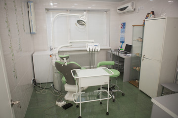 Interior of a dental office in a private clinic