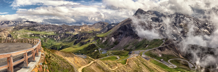 View on Grossglockner High Alpine Road; Austria - obrazy, fototapety, plakaty