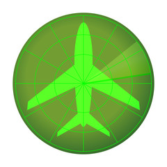 Radar icon. Vector Illustration isolated on white background