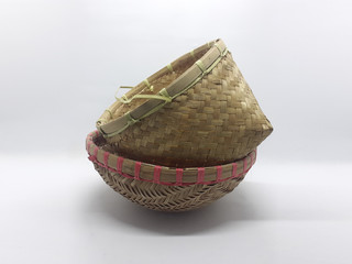 Traditional Ethnic Artistic Brown Wooden Handmade Bamboo Rattan Basket Container Tray for Home...
