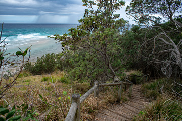 Path down to Cape Byron, Australia most Eastern point in Byron Bay, New South Wales Australia.