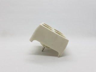 Electric Plug Sockets Converter for Electronic Devices in White Isolated Background