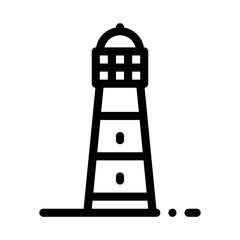 Lighthouse Icon Vector. Outline Lighthouse Sign. Isolated Contour Symbol Illustration