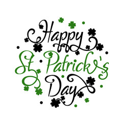 Happy St. Patrick's day sign Luck