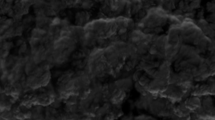 Smoke pollution concept design on black background. Illustration.