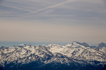 Obraz premium Beautiful view from the top of the mountain (Innsbruck city). Innsbruck, Tyrol, Austria