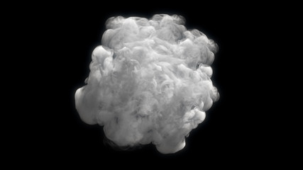 Smoke concept design on black background. Illustration.