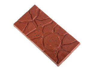 milk chocolate isolated on the white