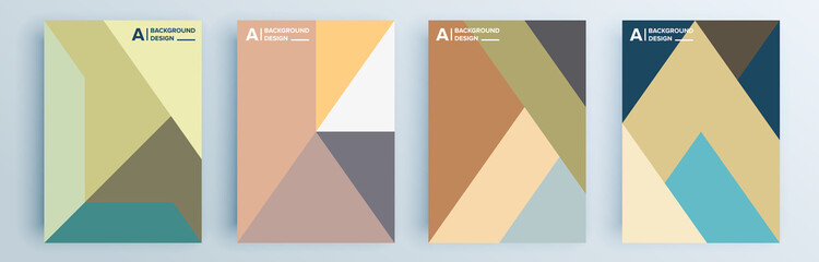 Modern abstract covers set, minimal covers design. Colorful geometric background, vector illustration.