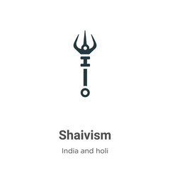 Shaivism glyph icon vector on white background. Flat vector shaivism icon symbol sign from modern india collection for mobile concept and web apps design.
