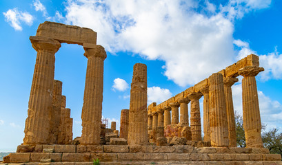 Fototapeta premium Temple of Juno (Tempio di Giunone) Hera. Valle dei Templi (Valley of the Temples). Agrigento Sicily Italy.