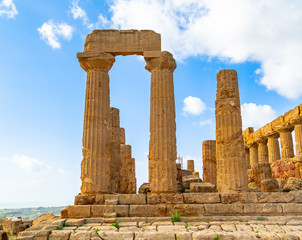 Temple of Juno (Tempio di Giunone) Hera. Valle dei Templi (Valley of the Temples). Agrigento Sicily Italy.