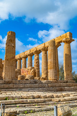 Temple of Juno (Tempio di Giunone) Hera. Valle dei Templi (Valley of the Temples). Agrigento Sicily Italy.