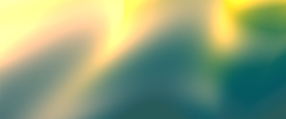 Abstract background in beautiful shades of green, blue and yellow.